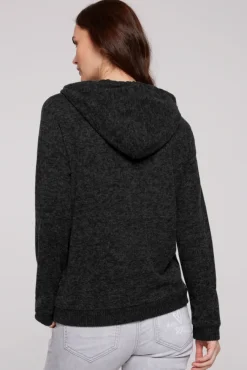 Damen CAMP DAVID & SOCCX Basic Hoodie aus Flauschstrick