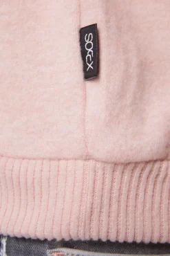 Damen CAMP DAVID & SOCCX Basic Hoodie aus Flauschstrick rose blush