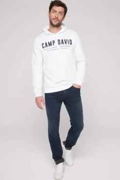 Herren CAMP DAVID & SOCCX Basic Hoodie mit Logo Print