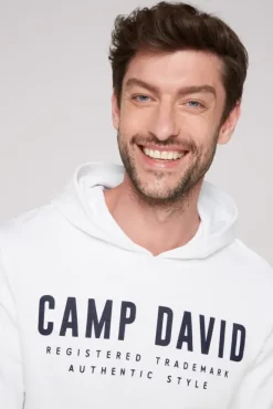 Herren CAMP DAVID & SOCCX Basic Hoodie mit Logo Print