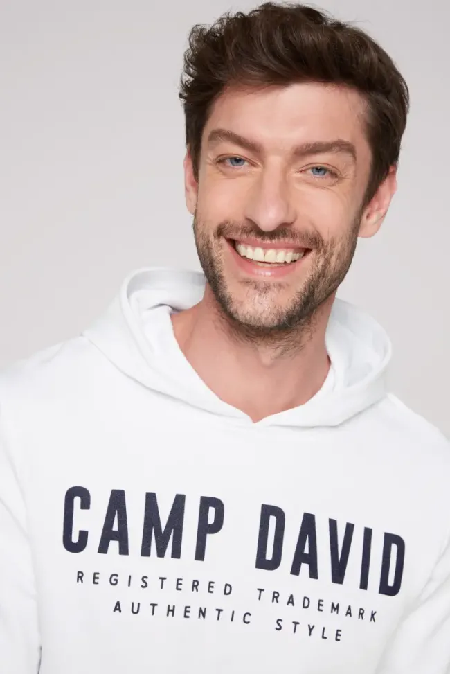 Herren CAMP DAVID & SOCCX Basic Hoodie mit Logo Print