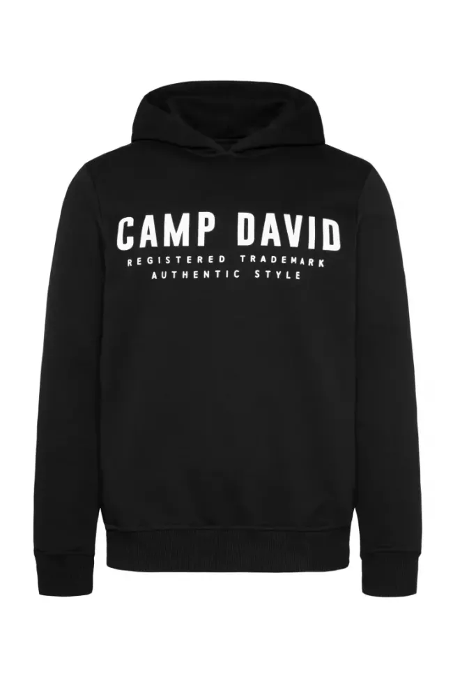Herren CAMP DAVID & SOCCX Basic Hoodie mit Logo Print