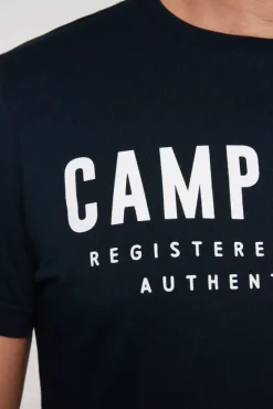 Herren CAMP DAVID & SOCCX Basic Logo T-Shirt blue navy