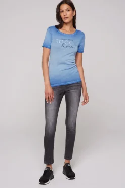 Damen CAMP DAVID & SOCCX Basic Logo T-Shirt Oil Dyed