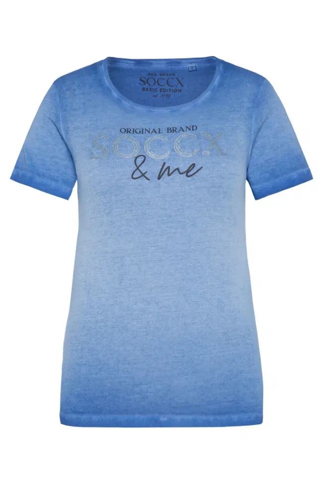 Damen CAMP DAVID & SOCCX Basic Logo T-Shirt Oil Dyed