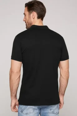 Herren CAMP DAVID & SOCCX Basic Pikee-Polo mit Logo-Stickerei