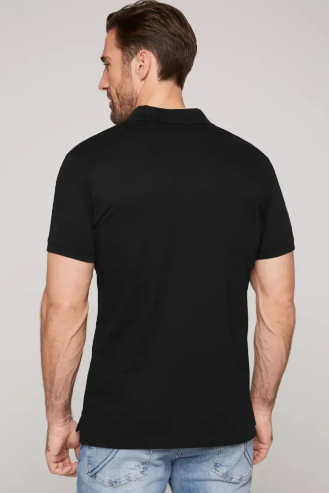 Herren CAMP DAVID & SOCCX Basic Pikee-Polo mit Logo-Stickerei