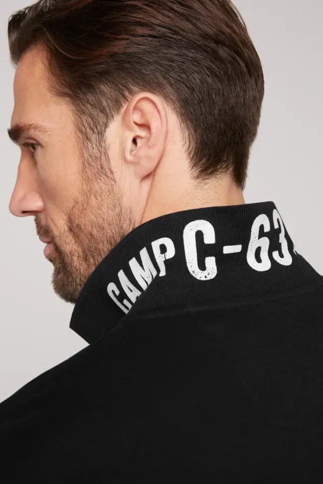 Herren CAMP DAVID & SOCCX Basic Pikee-Polo mit Logo-Stickerei