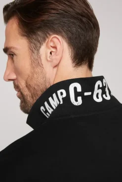 Herren CAMP DAVID & SOCCX Basic Pikee-Polo mit Logo-Stickerei