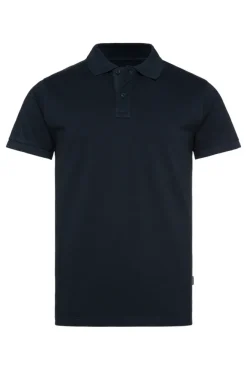 Herren CAMP DAVID & SOCCX Basic Pikee-Polo mit Trikotkragen blue navy