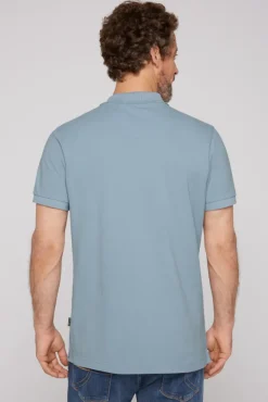 Herren CAMP DAVID & SOCCX Basic Pikee-Polo mit Trikotkragen new blue