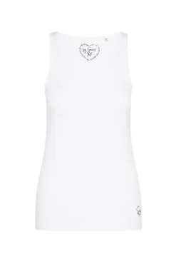 Damen CAMP DAVID & SOCCX Basic Top mit Mini Logo Print