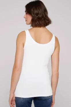 Damen CAMP DAVID & SOCCX Basic Top mit Mini Logo Print
