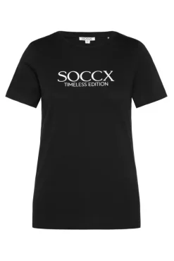 Damen CAMP DAVID & SOCCX Basic T-Shirt mit Logo Print
