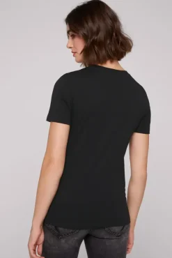 Damen CAMP DAVID & SOCCX Basic T-Shirt mit Logo Print