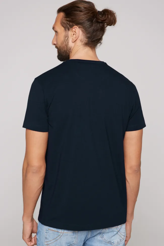 Herren CAMP DAVID & SOCCX Basic T-Shirt mit Rundhalsausschnitt, Doppelpack blue navy / blue navy