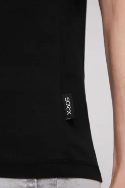 Damen CAMP DAVID & SOCCX Basic T-Shirt mit Rundhalsausschnitt