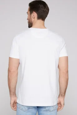 Herren CAMP DAVID & SOCCX Basic T-Shirt mit Rundhalsausschnitt, Doppelpack optic white / optic white