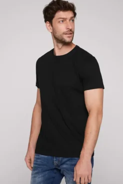 Herren CAMP DAVID & SOCCX Basic T-Shirt  Rundhals 2er-Pack