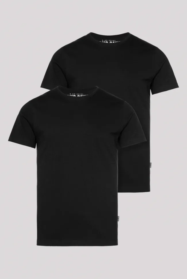 Herren CAMP DAVID & SOCCX Basic T-Shirt Rundhals 2er-Pack