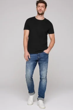 Herren CAMP DAVID & SOCCX Basic T-Shirt Rundhals 2er-Pack