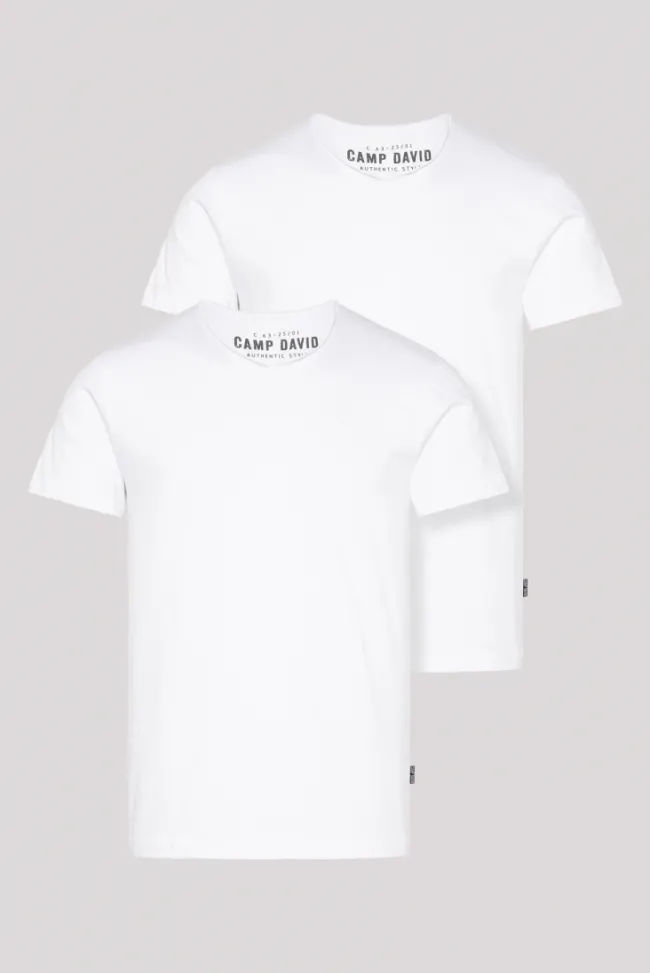 Herren CAMP DAVID & SOCCX Basic T-Shirt V-Neck 2er-Pack