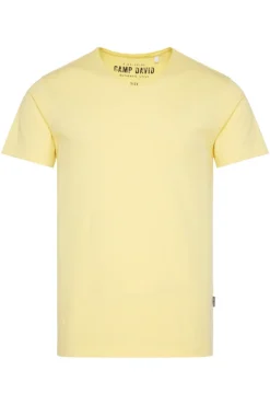 Herren CAMP DAVID & SOCCX Basic T-Shirt V-Neck mit Used-Kante