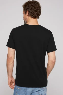 Herren CAMP DAVID & SOCCX Basic T-Shirt V-Neck mit Used-Kante