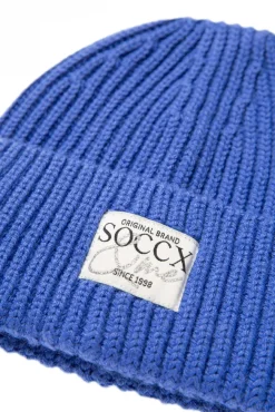 Damen CAMP DAVID & SOCCX Beanie in Rippstrick mit Label Patch