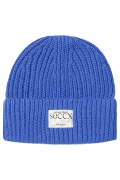 Damen CAMP DAVID & SOCCX Beanie in Rippstrick mit Label Patch