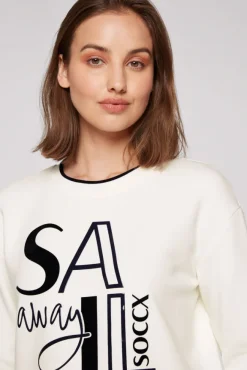 Damen CAMP DAVID & SOCCX Bonded Sweatshirt mit Glossy-Print