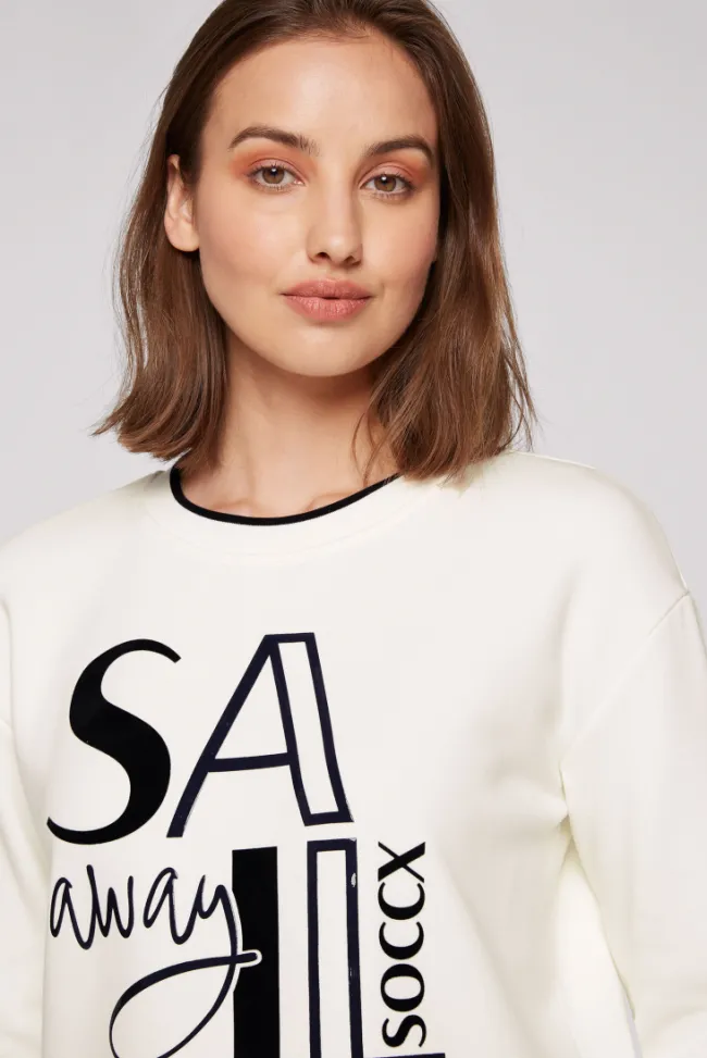 Damen CAMP DAVID & SOCCX Bonded Sweatshirt mit Glossy-Print