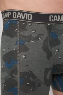 Herren CAMP DAVID & SOCCX Boxershorts mit All Over Print, 2er-Pack light blue / anthra