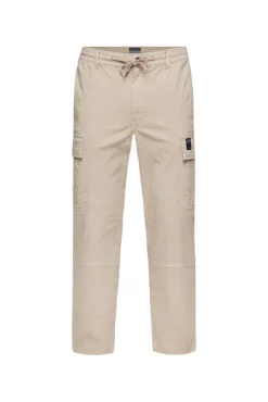 Herren CAMP DAVID & SOCCX Cargohose mit Klappentaschen neutral beige