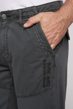 Herren CAMP DAVID & SOCCX Cargohose mit tonigen Canvas-Details
