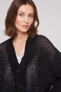 Damen CAMP DAVID & SOCCX Chenille-Cardigan mit Strickmuster