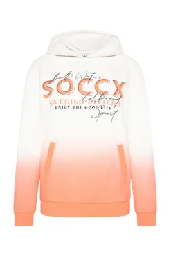 Damen CAMP DAVID & SOCCX Dip Dye Hoodie mit Logo Print