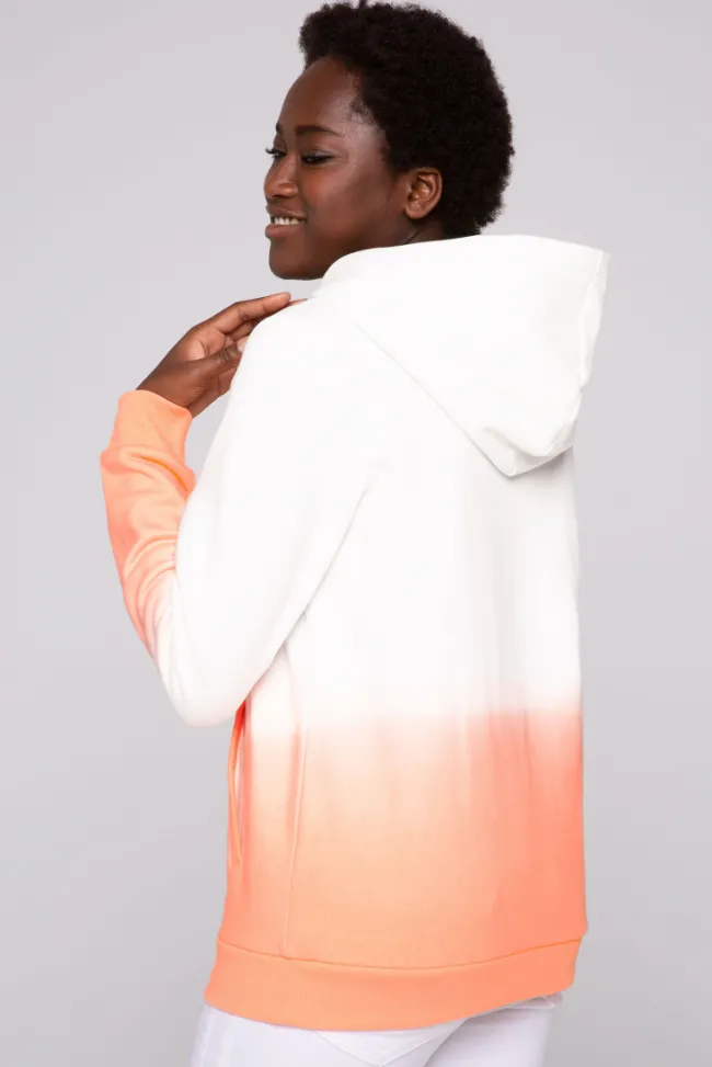 Damen CAMP DAVID & SOCCX Dip Dye Hoodie mit Logo Print