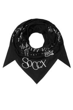 Damen CAMP DAVID & SOCCX Dreieckstuch im Materialmix mit Artwork