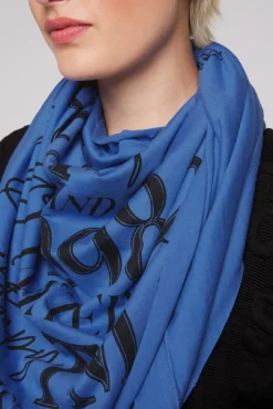 Damen CAMP DAVID & SOCCX Dreieckstuch im Materialmix mit Artwork