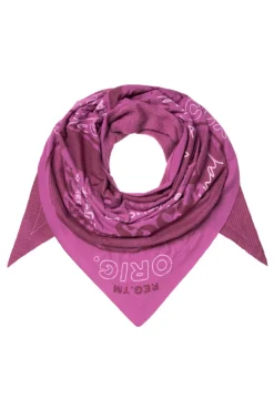 Damen CAMP DAVID & SOCCX Dreieckstuch im Materialmix mit Artwork iced berry
