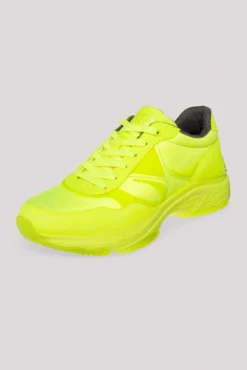 Damen CAMP DAVID & SOCCX Fashion Sneaker im tonigen Materialmix neon lime