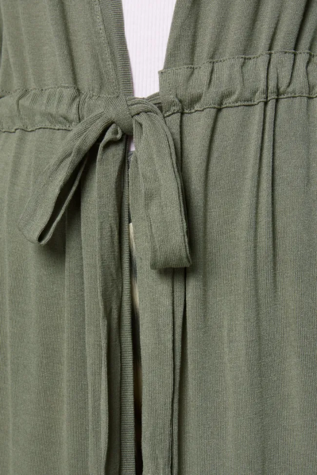 Damen CAMP DAVID & SOCCX Feinstrick-Cardigan mit Rücken-Print desert olive
