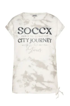 Damen CAMP DAVID & SOCCX Flauschstrick-Shirt mit Glitter Logo