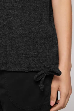 Damen CAMP DAVID & SOCCX Flauschstrick-Shirt mit Glitter Logo