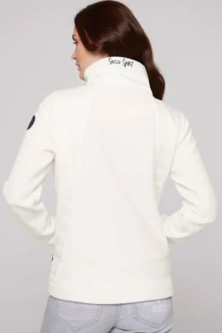 Damen CAMP DAVID & SOCCX Fleecejacke mit tonigen Stepp-Details