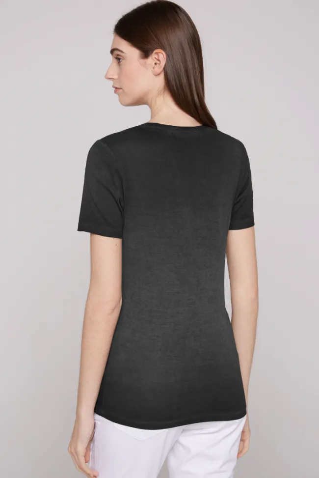 Damen CAMP DAVID & SOCCX Geripptes T-Shirt mit Artwork