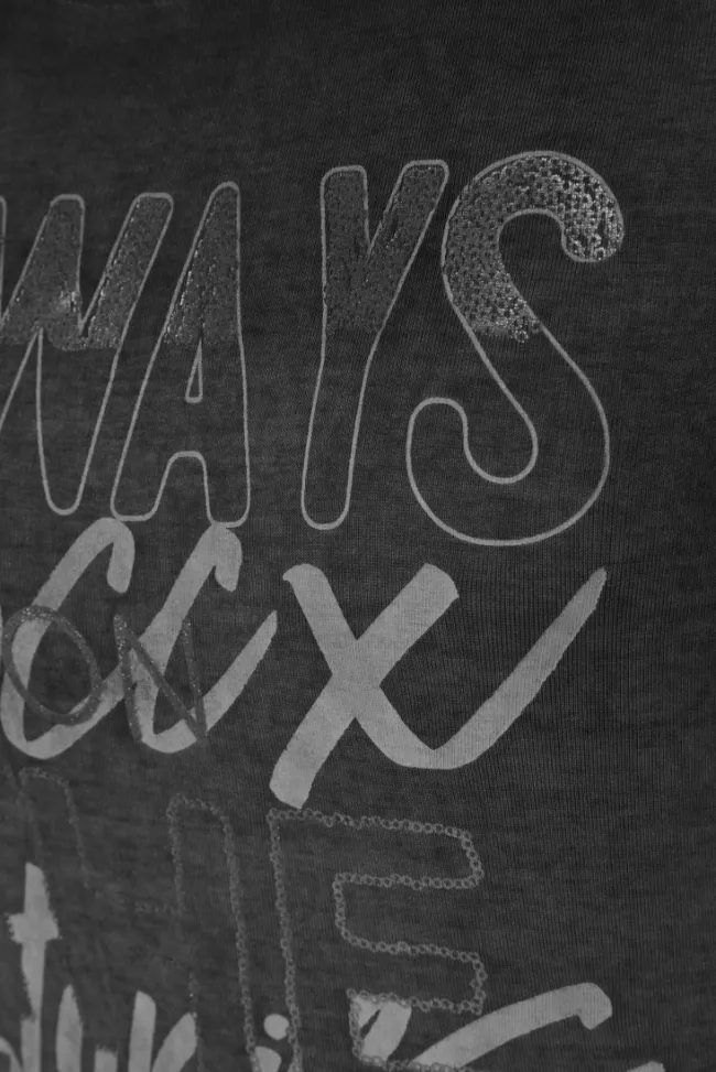 Damen CAMP DAVID & SOCCX Geripptes T-Shirt mit Artwork