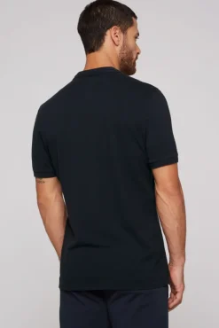 Herren CAMP DAVID & SOCCX Henley-Shirt im Polo-Stil blue navy