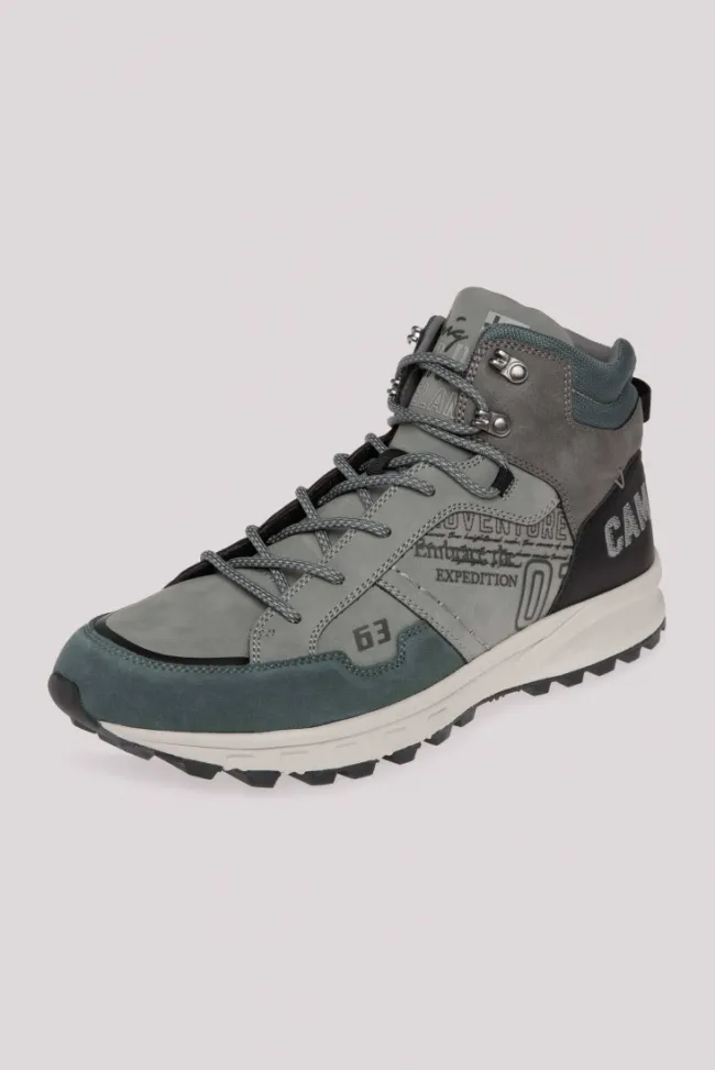 Herren CAMP DAVID & SOCCX High Top Hiking Sneaker mit Logo Artworks deep forest